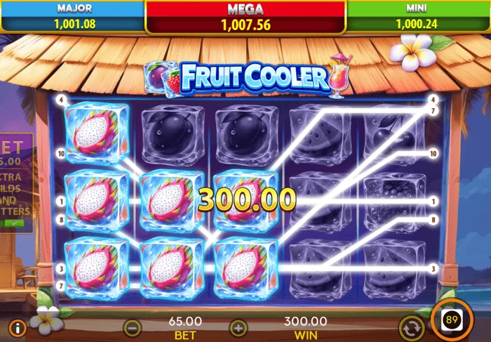 Výhra v základní hře Fruit Cooler